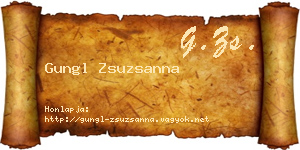 Gungl Zsuzsanna névjegykártya